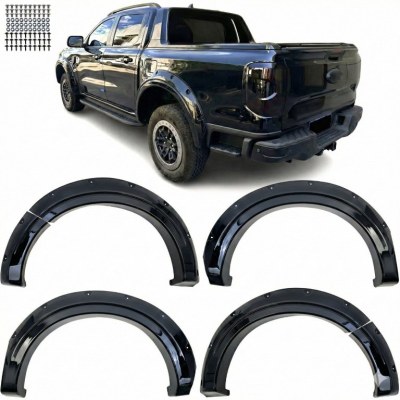 Élargisseurs d’ailes Noir Brillant avec vis pour Ford Ranger T9 2023+