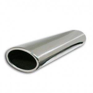 Embout d'échappement, oval, style AMG, 85X58mm, 350mm, sans absorbeur, homologation CEE