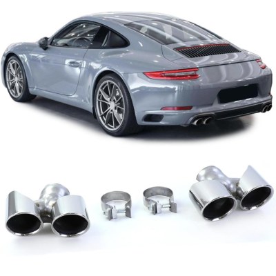 Embouts d'échappement Chrome pour Porsche 911 991.2 2015-2019 370cv