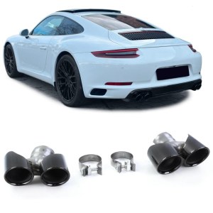 Embouts d'échappement Noir pour Porsche 911 991.2 2015-2019 370cv