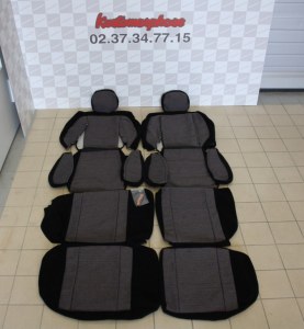 Ensemble garnitures de sièges complet tissu phase 1 et noir cotelé Renault 5 gt turbo phase 1
