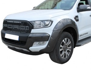 Extensions D'ailes Avant Et Arrières Pour Ford Ranger SUPER Cabine Gris Wildtrak