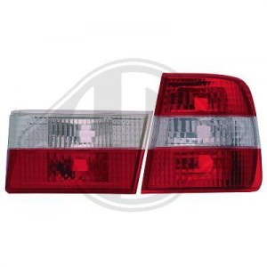 Feux Arrières pour BMW E34 berline Cristal Rouge Blanc