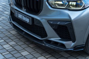insert de pare choc carbone avant BMW X5M F95 Larte Performance 