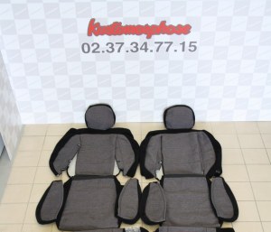 Garnitures de sièges avant tissu phase 1 et noir côtelé Renault 5 gt turbo phase 1