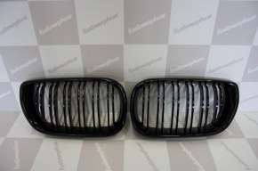 Grille de Calandre noir brillante double baton look M4 BMW E46 berline phase 2 2001 a 2005