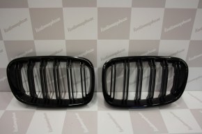 Grille de Calandre noir brillante double baton look M4 BMW F20 F21 2011 a 2015