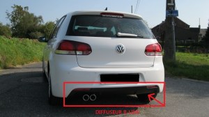 Diffuseur AR GOLF 6 R-Line +cache 