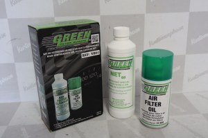 Kit d'entretien complet GREEN FILTER pour filtres à air sport performance en fibre de coton huilée 
