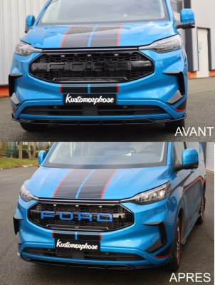 Sticker lettres F O R D calandre style Raptor Ford Transit Custom 2024+