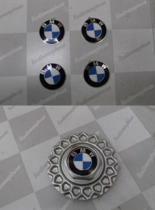 4x logo BMW pour moyeux de jante BBS