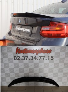 Becquet Duck noir brillant pour BMW Série 2 F22 Coupé 2013-2022