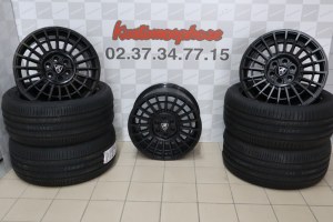 Pack Jante + pneus noir mat Predator 18x8 pour Ford Transit Custom 2023+ pour kit large