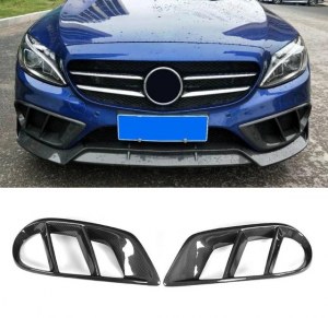 Insert de Grille latérale avec ailette vertical avec pour pare choc avant AMG et C43 AMG