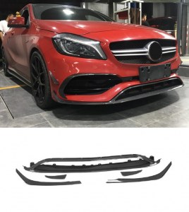 Kit Aero rajout splitter Carbone pare choc avant Mercedes classe A W176 A45 AMG facelift