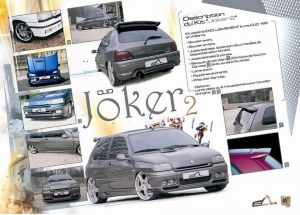 kit carrosserie "JOKER II" Esquiss'Auto pour Renault Clio 1 16S et Williams