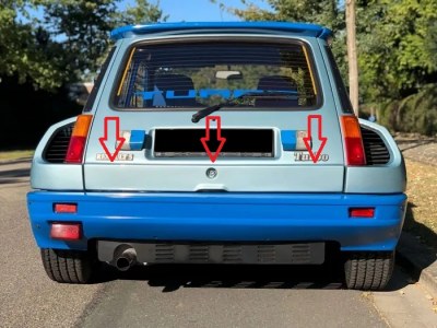 Bandeau de coffre Renault 5 Turbo 1 et 2