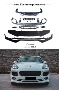 Kit de rajout de pare choc avant et arrière Sport pour Porsche Cayenne 958.2 2015-2017