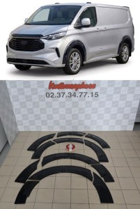 Kit d'extension d'aile noir brillant pour Ford Transit Custom à partir de 2023