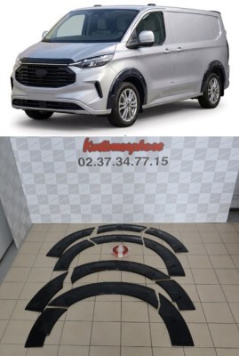 Kit d'extension d'aile noir brillant pour Ford Transit Custom à partir de 2023
