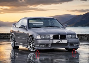 Lame à moustache pour bouclier avant  "PULSION I" Esquiss'Auto pour BMW E36 