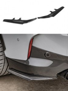 Lame de coin de pare choc arrière carbone SOOQOO pour BMW série 2 G42
