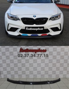 lame de pare choc avant carbone type GTS pour BMW Série 2 M2 Compétition