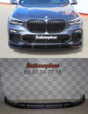 Lame avant KNIGHT pour BMW X5 G05 (18-23) Pack M Noir brillant 