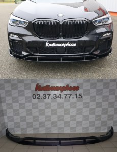 Lame avant KNIGHT pour BMW X5 G05 (18-23) Pack M Noir brillant 