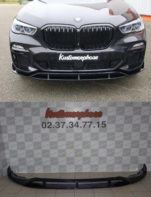 Lame avant KNIGHT pour BMW X5 G05 (18-23) Pack M Noir brillant 