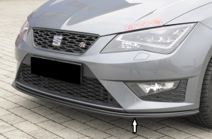 Lame de pare choc avant SEAT LEON 5F Cupra et FR noir matt