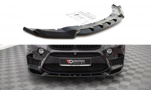 Lame de pare choc avant SPLITTER V1 BMW X5M F15 Noir Brillant