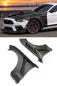 Paire d’ailes avant aluminium style GTD – Ford Mustang 2018-2023 GT 
