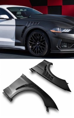 Paire d’ailes avant style GT500 aluminium – Ford Mustang 2018-2023 GT
