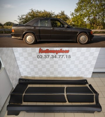 Paire de bas de caisse avec panneau de porte Mercedes 190 W201 type 16S ABS