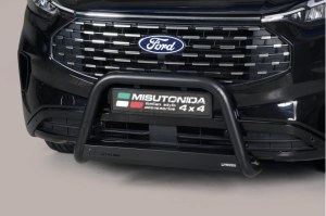 Pare-buffle Noir avec barre Ford Transit Custom - 63mm