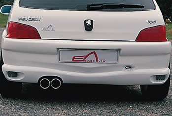 Pare choc arrière Double sortie d'échappement gauche "Spirit" Equiss'Auto Peugeot 106 phase 2