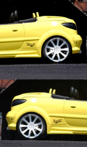 Paire d'aile arrière Peugeot 206 CC "IMPACT" Esquiss'auto
