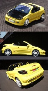 Kit large Peugeot 206 "IMPACT R" CC Esquiss'auto