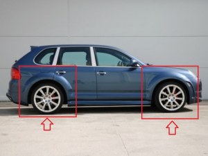  Kit extensions d'ailes Porsche Cayenne 955 