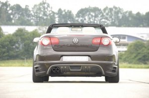 Rajout de pare choc arrière avec diffuseur Rieg volkswagen eos double sorties gauche