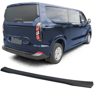 Protection de seuil de chargement – ​​pare-chocs arrière – noir mat pour Ford Transit Custom à partir de 2023.