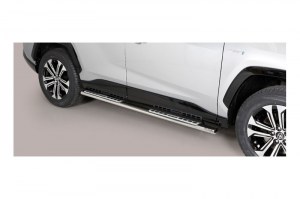 Marche pied latéral tube pour Toyota RAV4 2019- Hybride Chrome