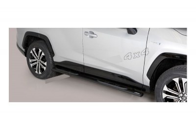 Marche pied latéral tube pour Toyota RAV4 2019- Hybride Noir Style 2