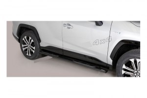 Marche pied latéral tube pour Toyota RAV4 2019- Hybride Noir Style 2