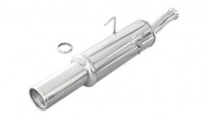 Silencieux d'échappement en acier inoxydable avec sortie d'échappement diam. 102mm bord roulé pour Peugeot 405 après1992