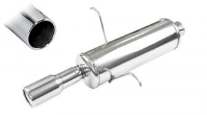 Silencieux d'échappement en acier inoxydable avec sortie d'échappement diam.102 bord rond pour Peugeot 405 de 92 à 97