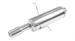 Silencieux d'échappement en acier inoxydable avec sortie d'échappement diam.80 bord rond pour Peugeot 405 de 92 à 97