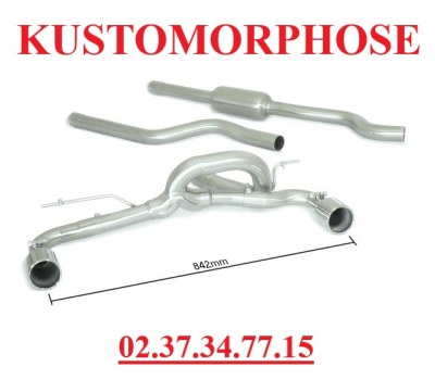 Silencieux intermédiaire en inox + tubes arrière duplex BMW F20/F21 LCI – 1 sortie ronde 90 mm 