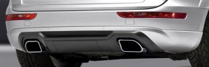 Jupe de pare choc arrière pour Audi Q5 CARACTERE avec découpe échappement gauche / droite 